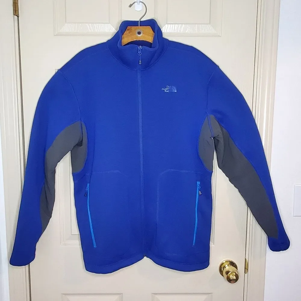 Mens The North Face Blue and Gray Full Zip Jacket Size L